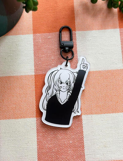 Rolling Girl Keychain
