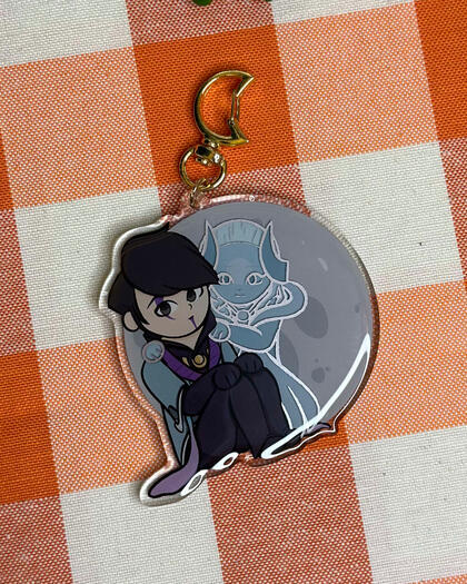 Aphelios &amp; Alune Silver Keychain